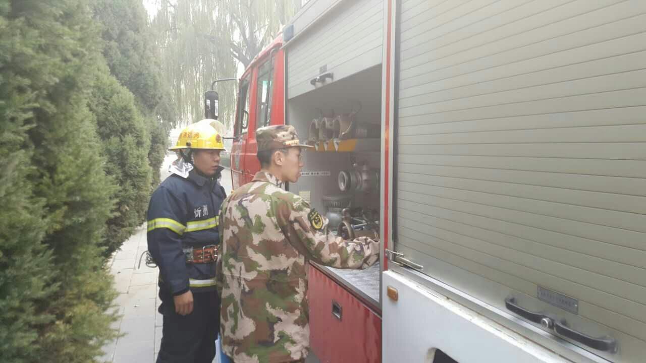 山西消防總隊對河邊鎮鎮政府專職消防隊進行考核